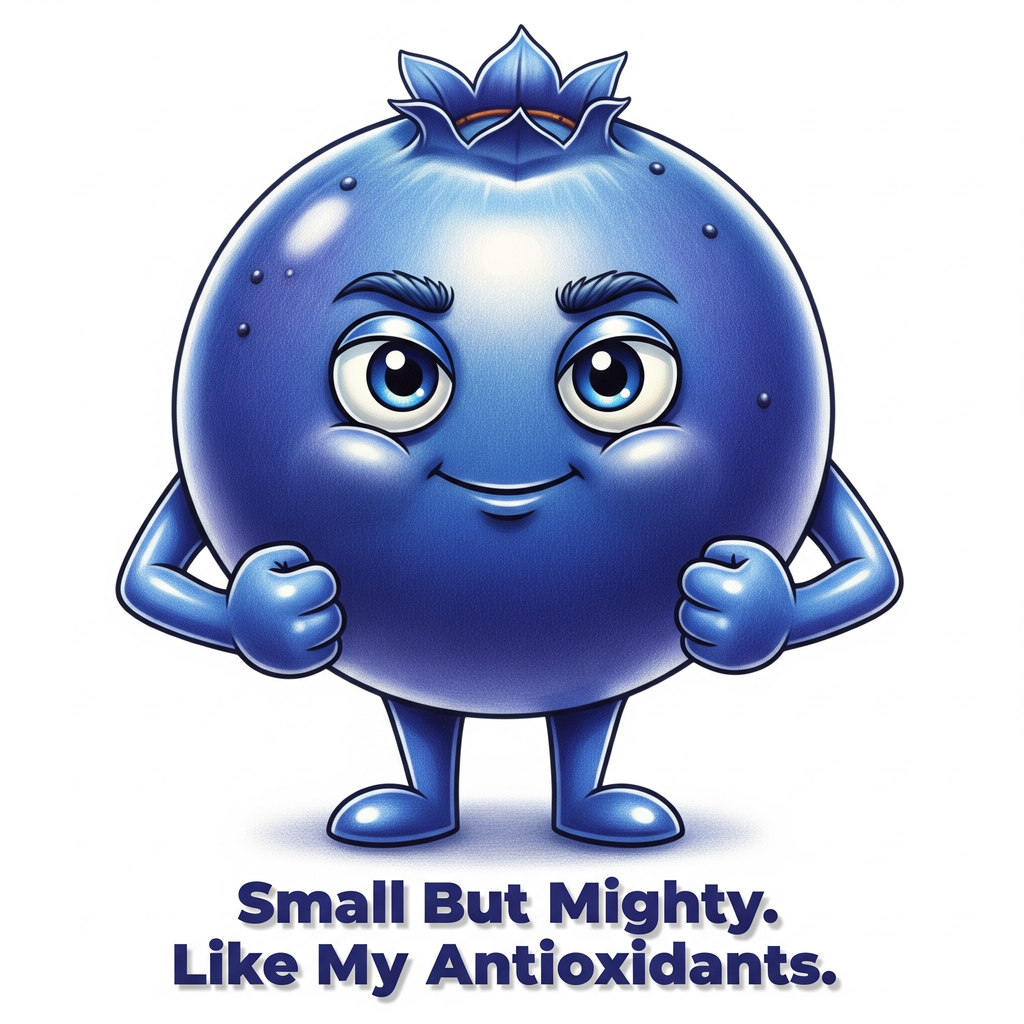 Felpa con cappuccio Blueberry Bob "Small but mighty"