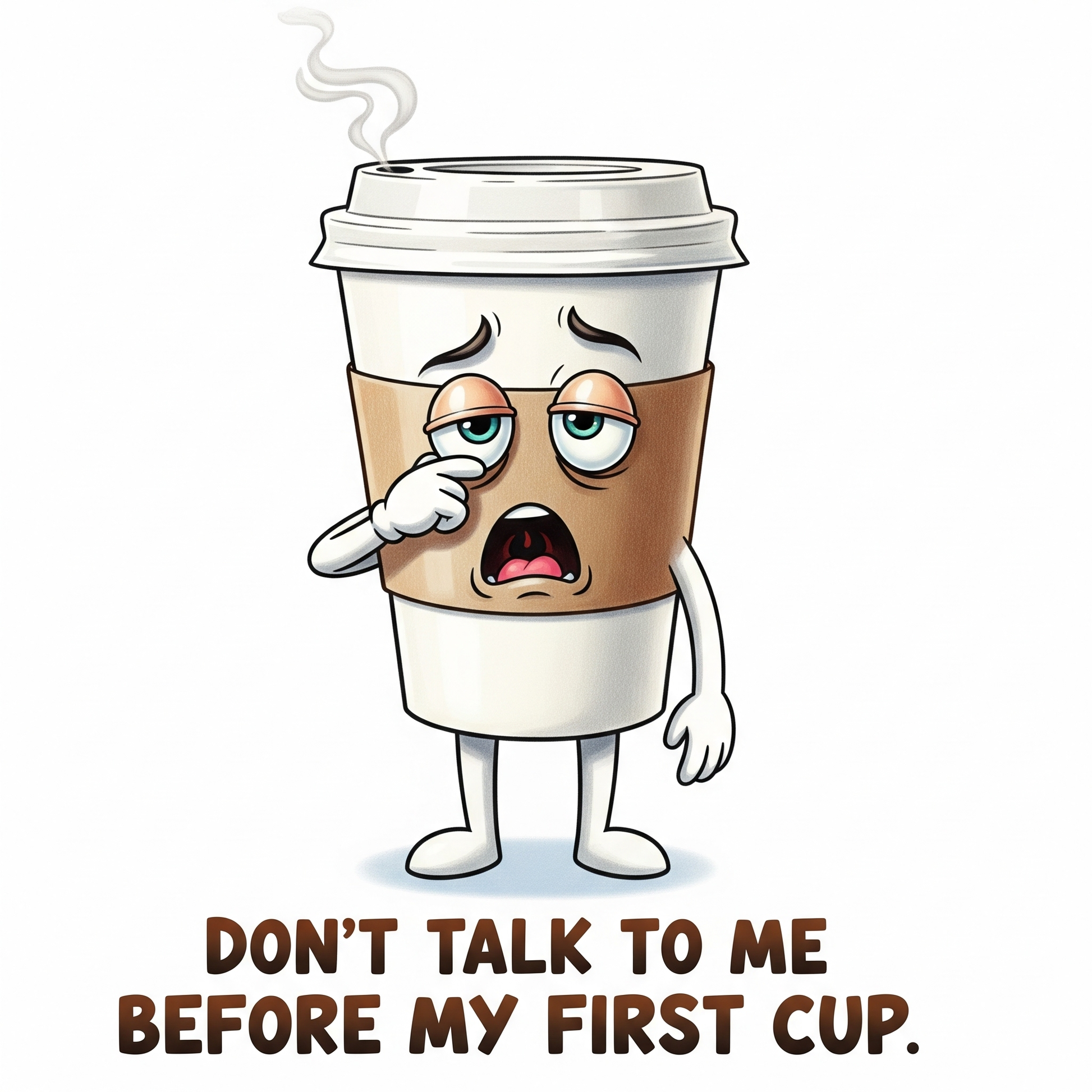 Maglietta unisex Coffee Carl "Don't talk to me"