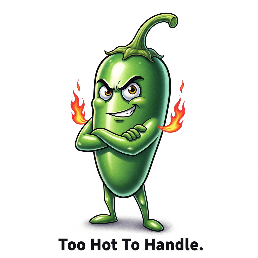 Maglietta unisex Jalapeno Joe "Too hot to handle"