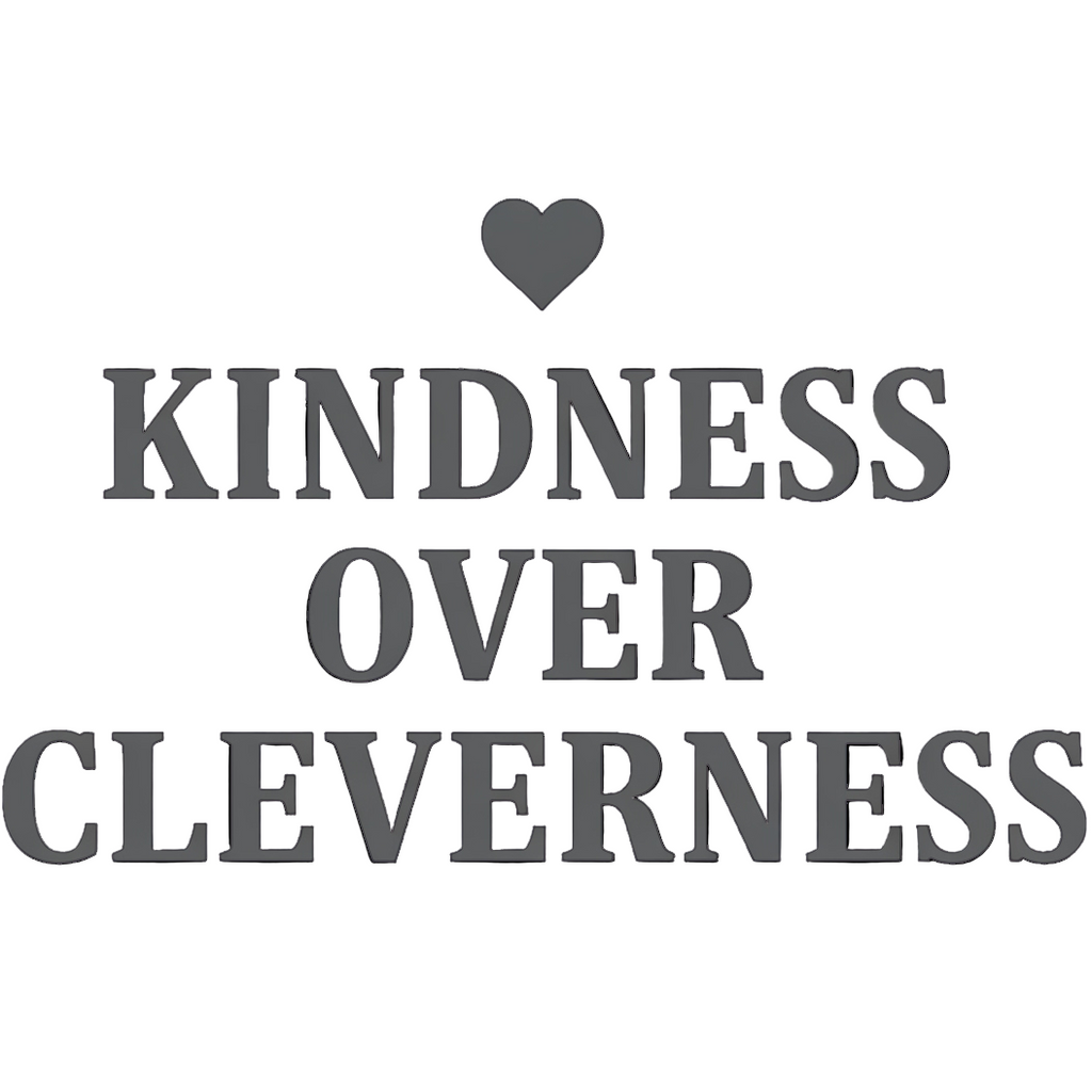 Felpa con cappuccio e zip Kindness over Cleverness