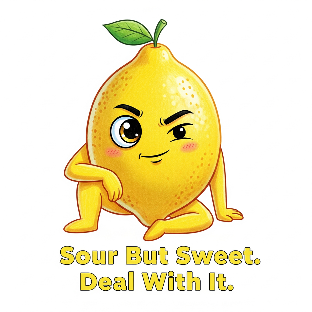 Felpa con cappuccio Lemon Lou "Sour but sweet"