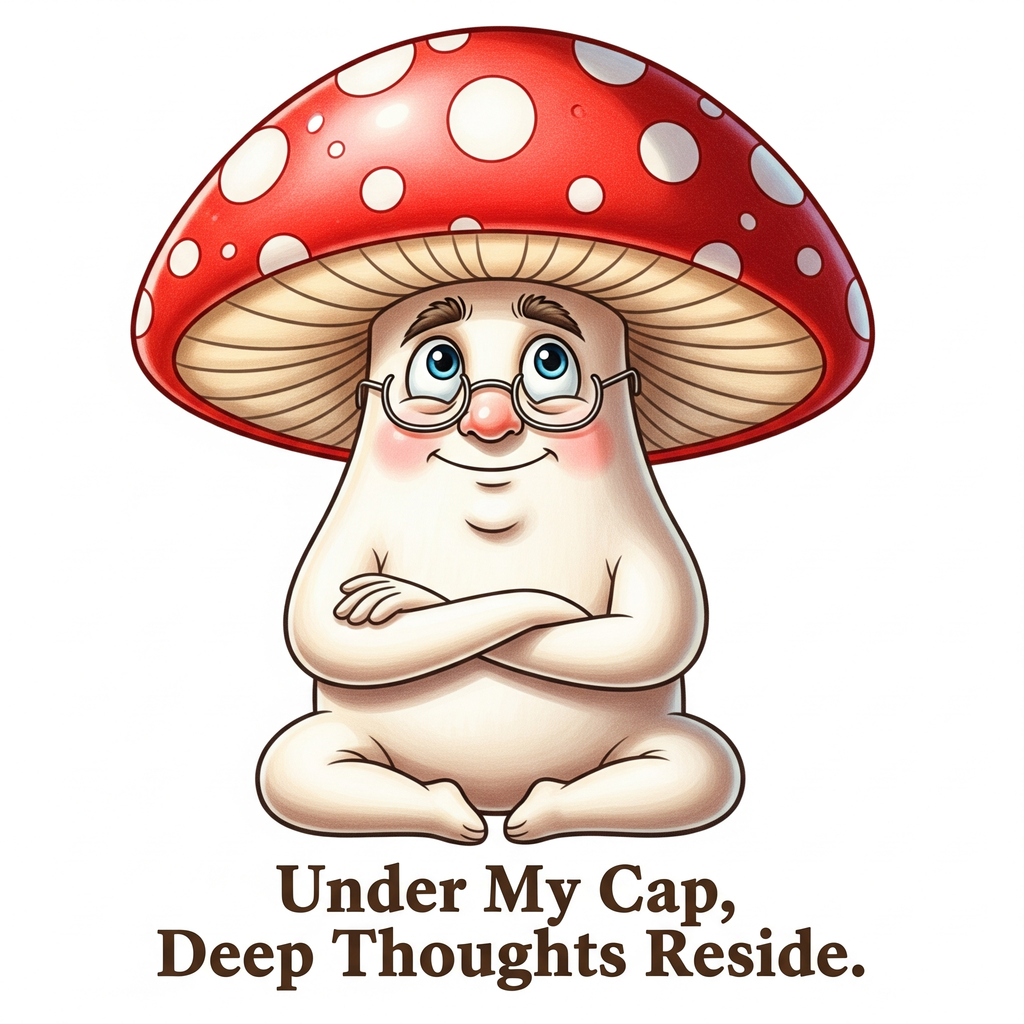Maglietta unisex Mushroom Mike "Deep thoughts"