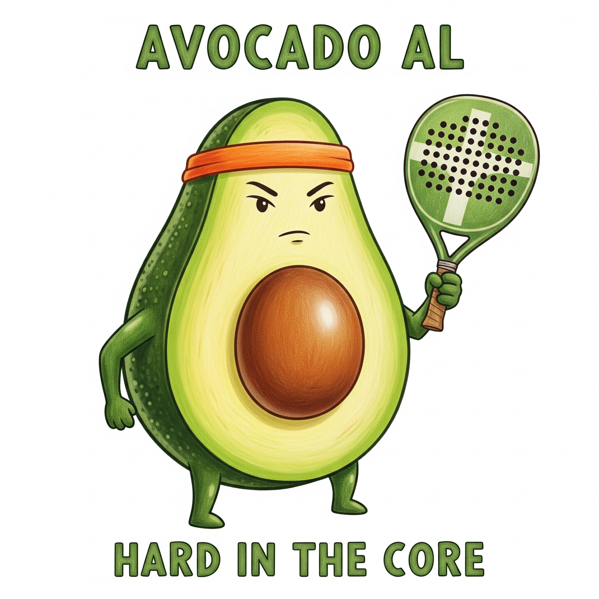Avocado Al padel sports t-shirt