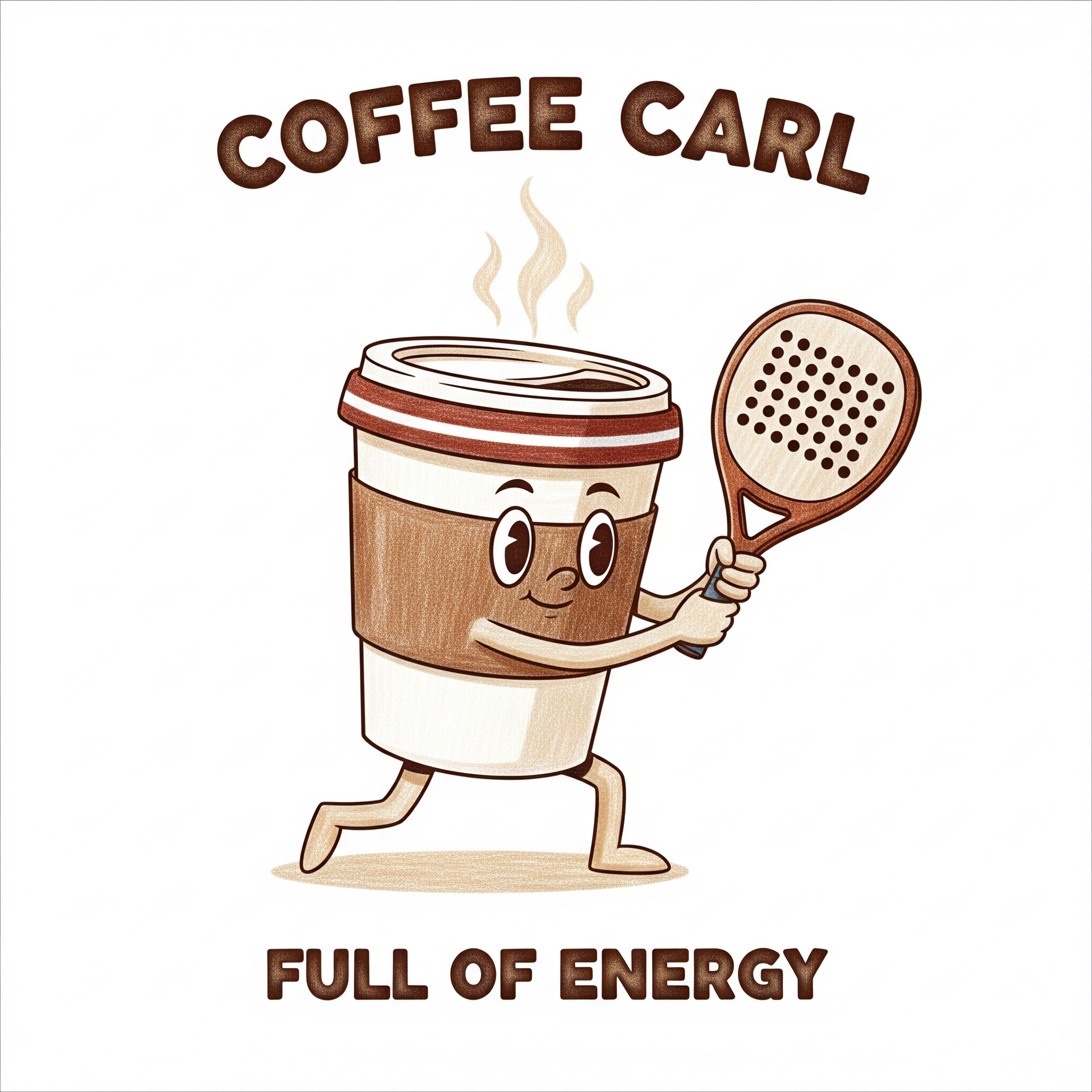 Maglietta sportiva da padel Coffee Carl