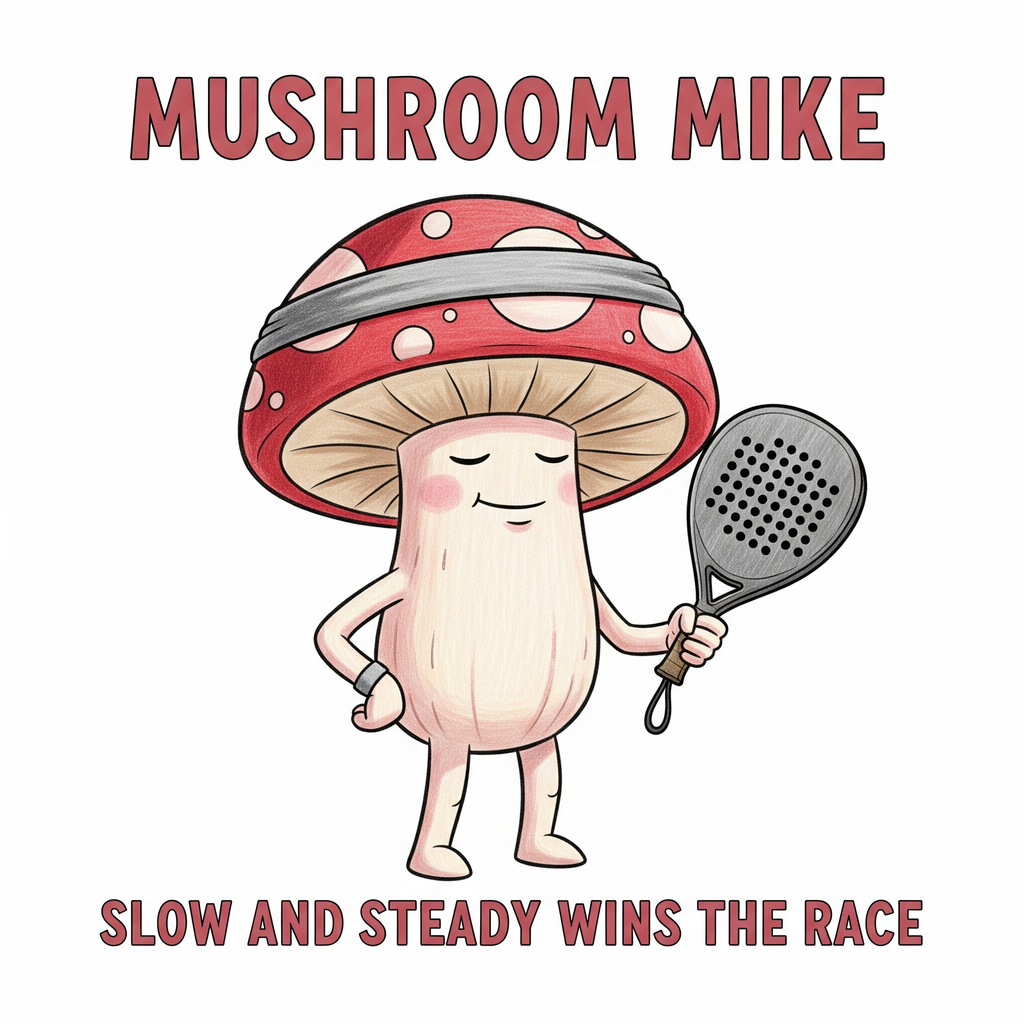 Mushroom Mike padel sports t-shirt