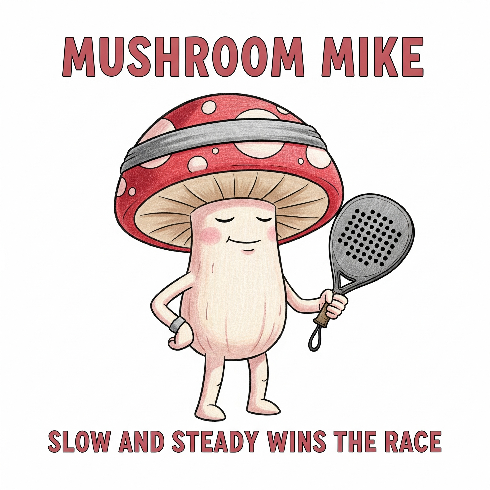 Mushroom Mike padel sports t-shirt