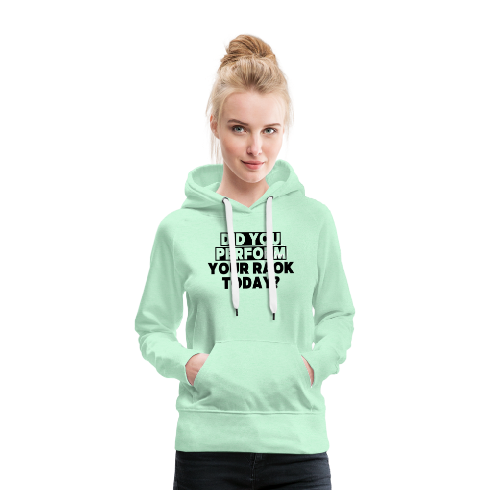 Felpa con cappuccio premium da donna Random Act Of Kindness - verde menta chiaro