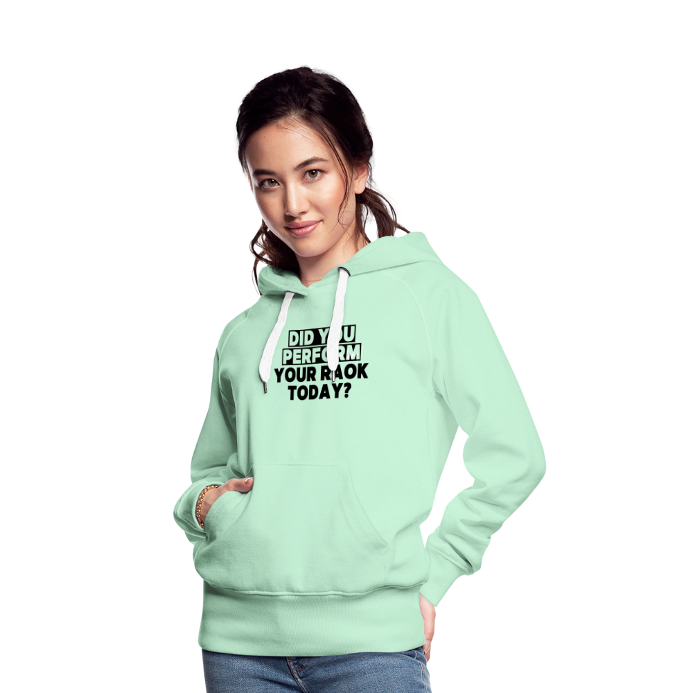 Felpa con cappuccio premium da donna Random Act Of Kindness - verde menta chiaro