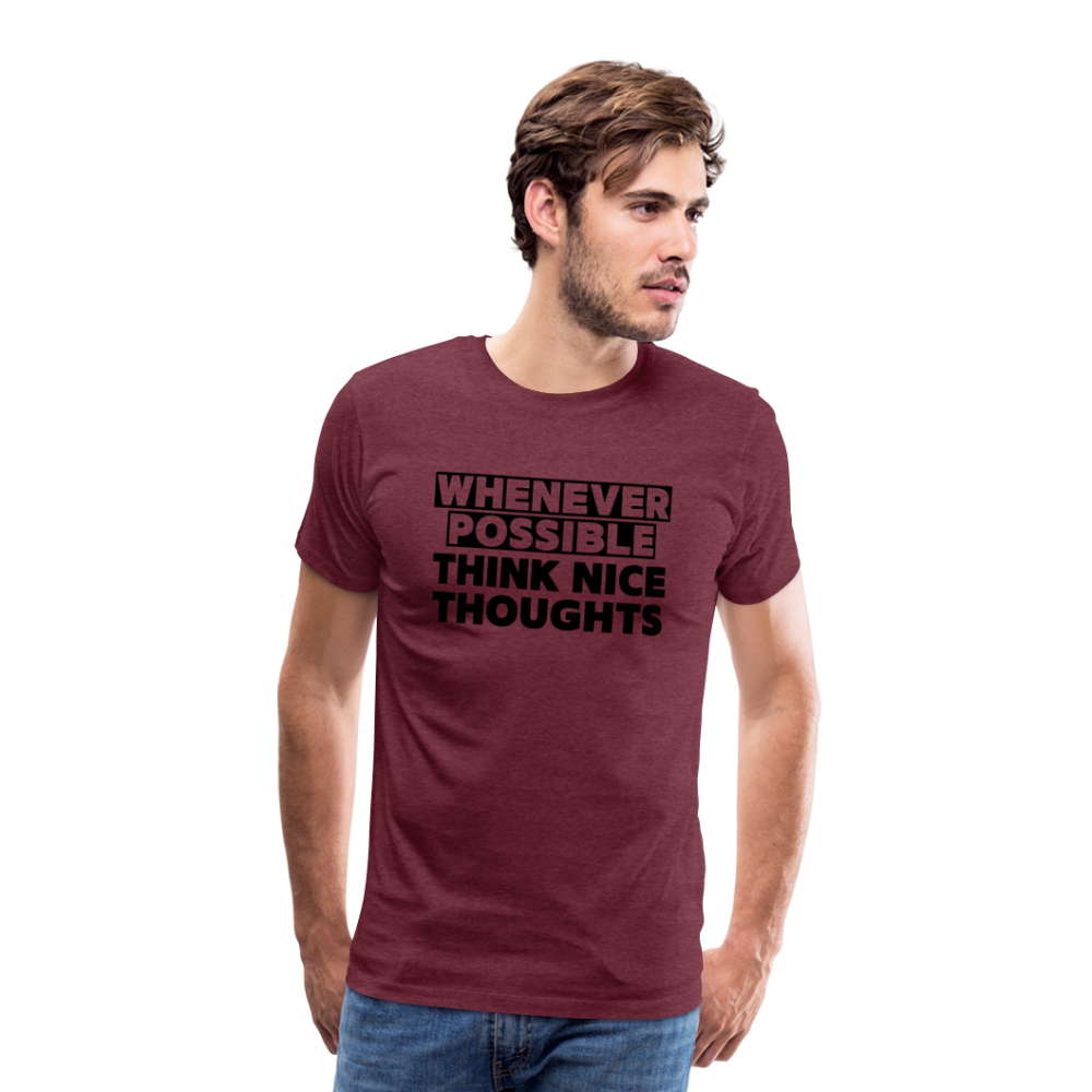 Maglietta Premium da uomo - rosso bordeaux melange