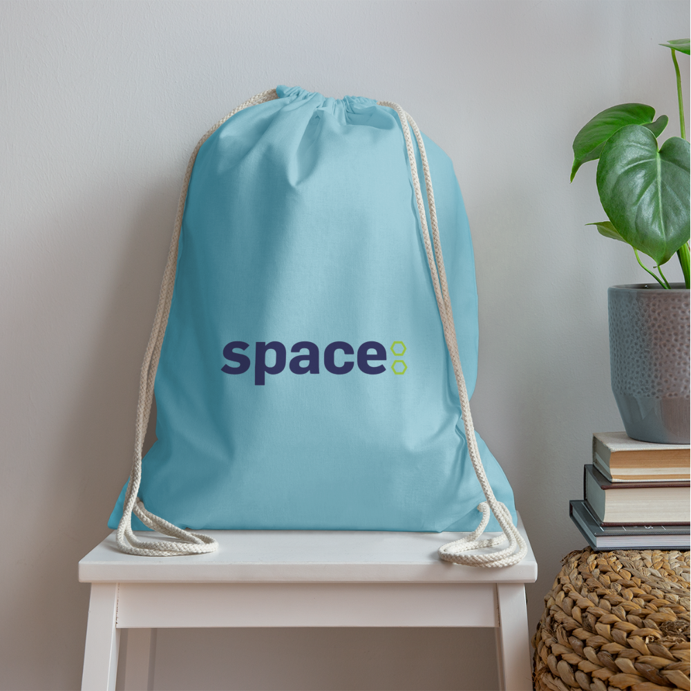 Borsa cotone Space - verde acqua