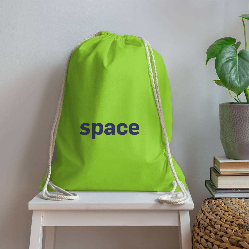 Borsa cotone Space - verde neon