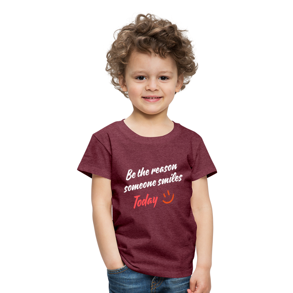 Maglietta Premium Be The Reason scura per bambini - rosso bordeaux melange