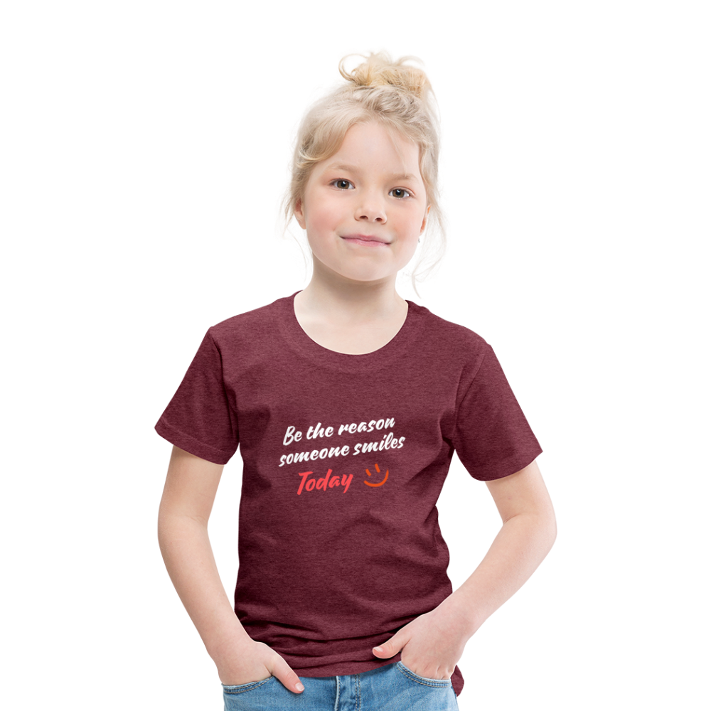 Maglietta Premium Be The Reason scura per bambini - rosso bordeaux melange