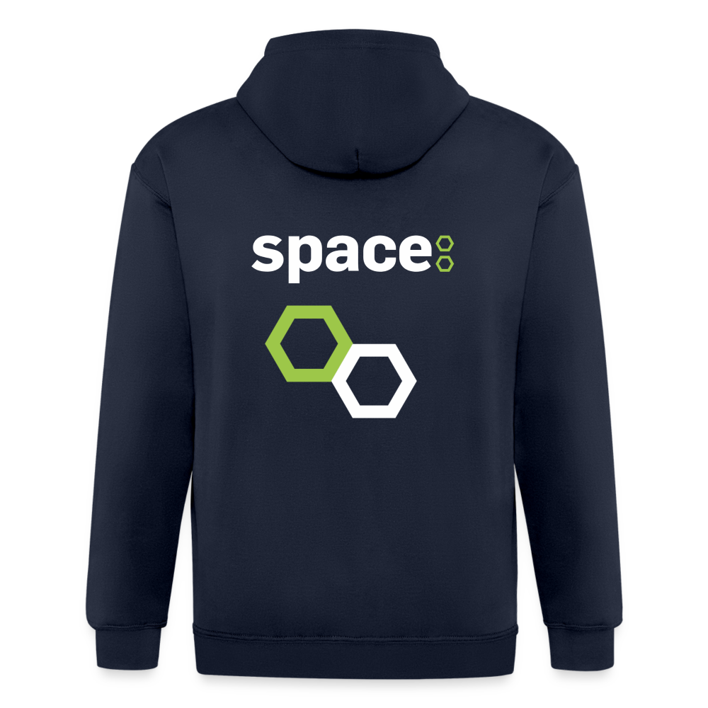 Felpa con cappuccio e cerniera Space per uomo - navy