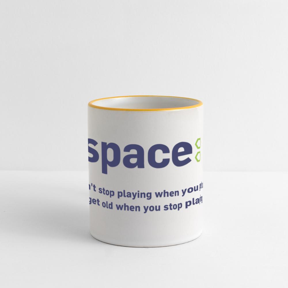 Tazza Space - bianco/giallo