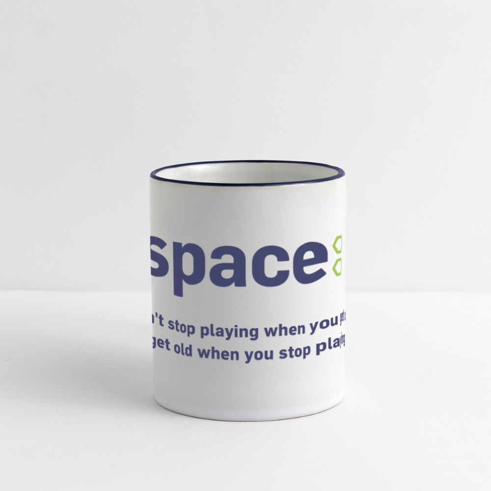 Tazza Space - bianco/blu cobalto