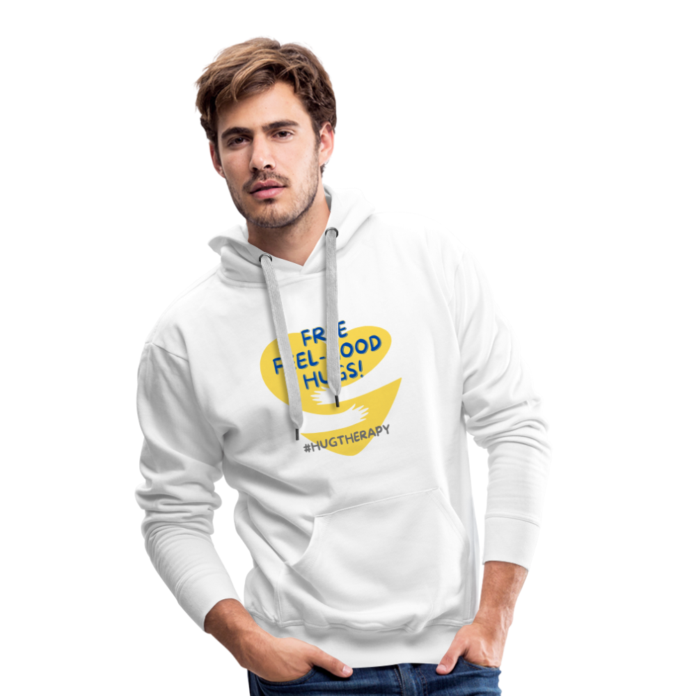 Felpa con cappuccio premium Feel Good Hugs da uomo - bianco