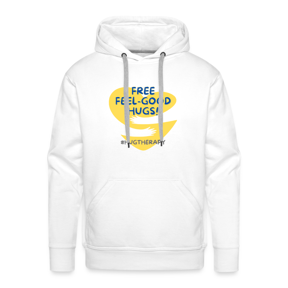 Felpa con cappuccio premium Feel Good Hugs da uomo - bianco