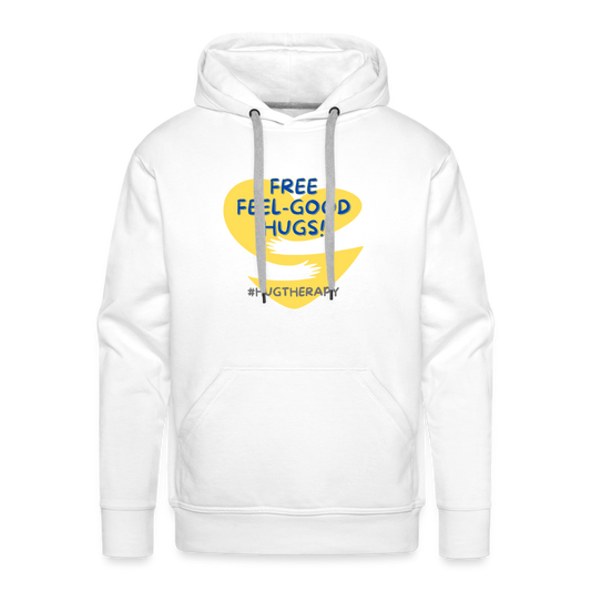 Felpa con cappuccio premium Feel Good Hugs da uomo - bianco