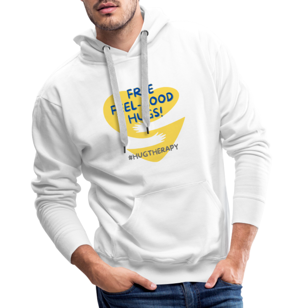 Felpa con cappuccio premium Feel Good Hugs da uomo - bianco