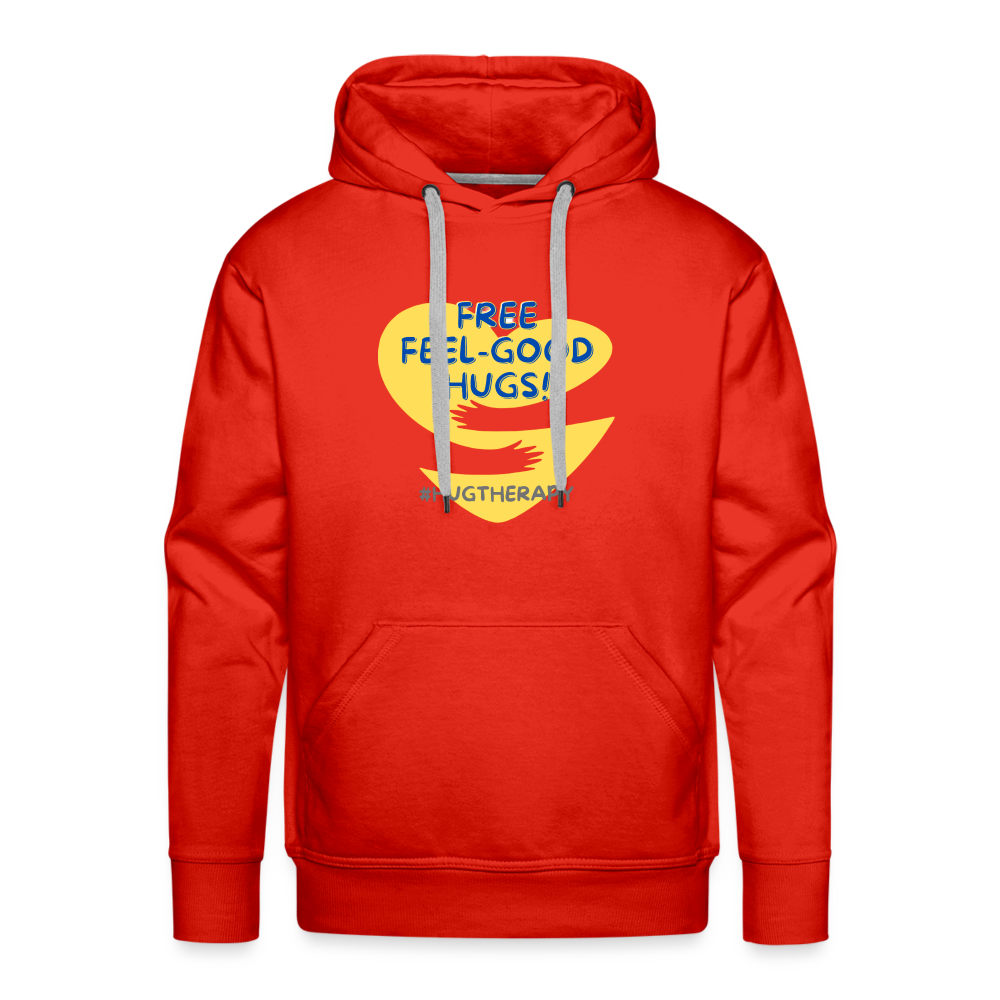 Felpa con cappuccio premium Feel Good Hugs da uomo - rosso