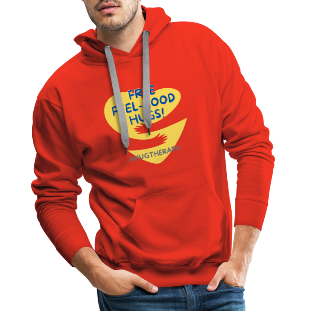 Felpa con cappuccio premium Feel Good Hugs da uomo - rosso