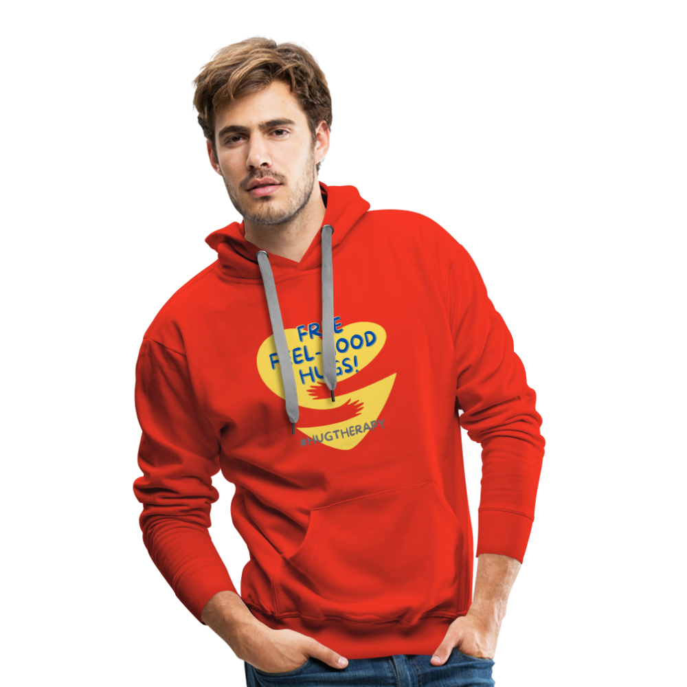 Felpa con cappuccio premium Feel Good Hugs da uomo - rosso