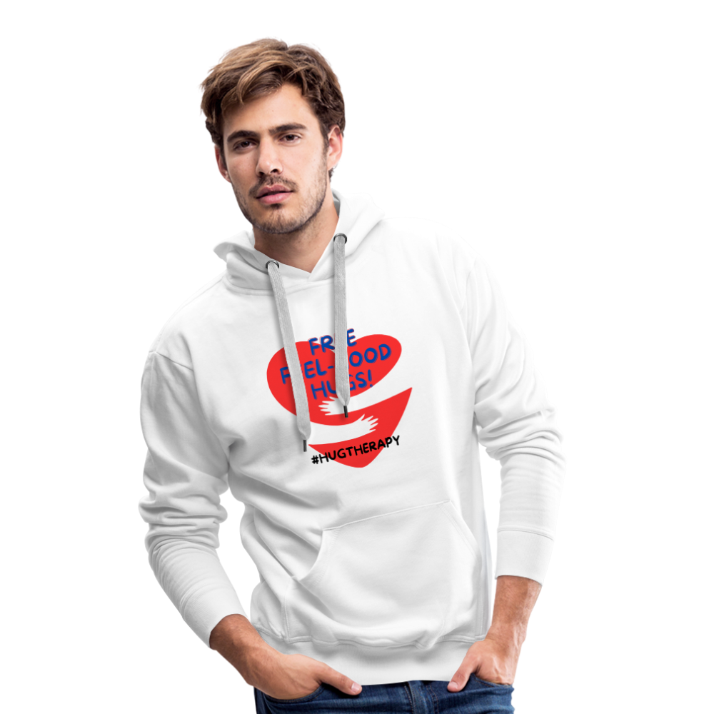 Felpa con cappuccio premium Feel Good Hugs da uomo - bianco