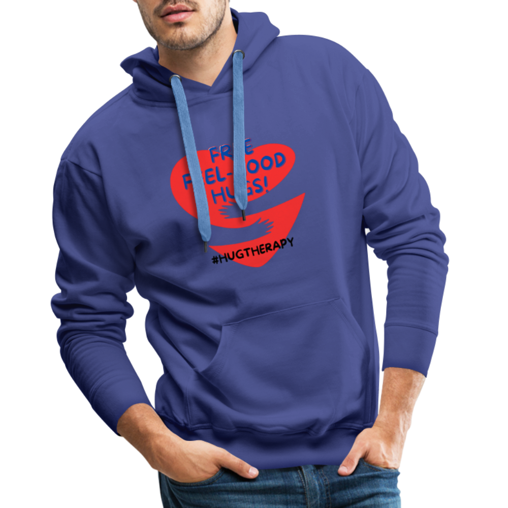 Felpa con cappuccio premium Feel Good Hugs da uomo - blu royal