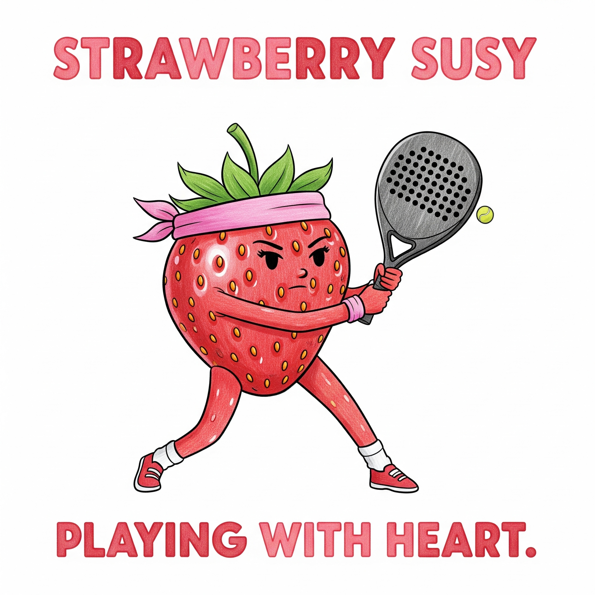 Strawberry Susy Women's Padel Sports T-Shirt
