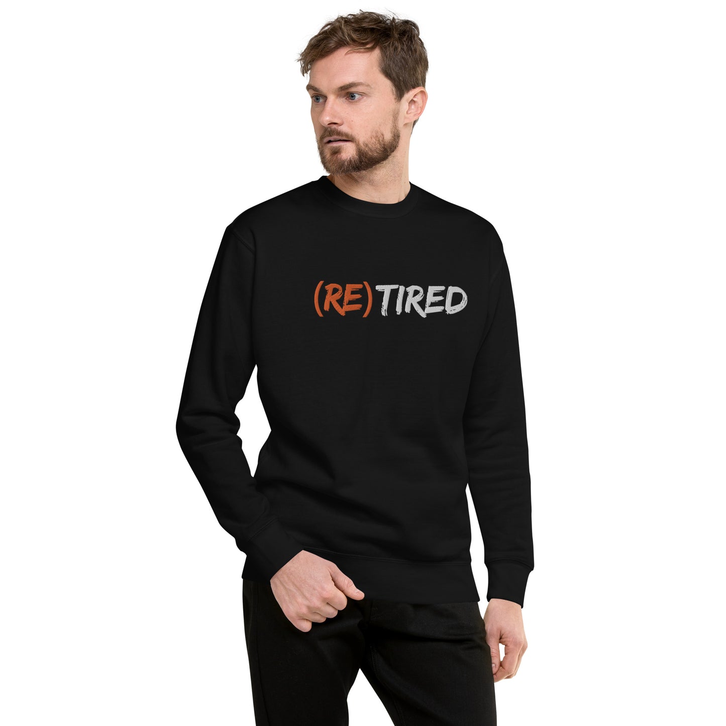 Felpa premium unisex (RE)TIRED con logo ricamato