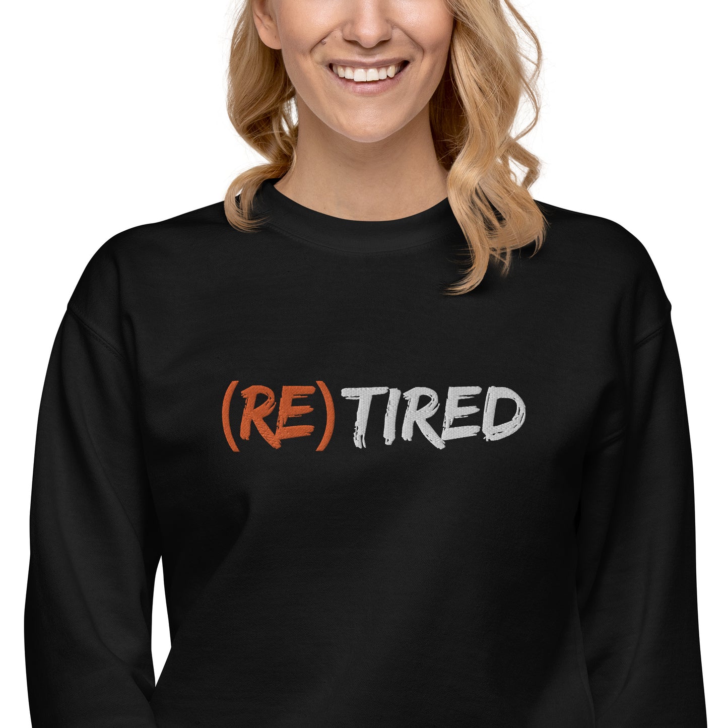 Felpa premium unisex (RE)TIRED con logo ricamato