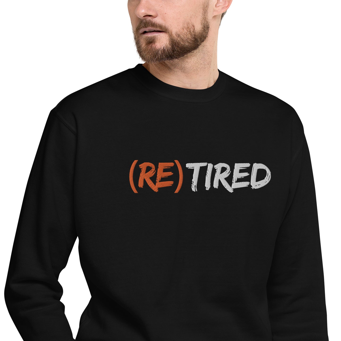 Felpa premium unisex (RE)TIRED con logo ricamato