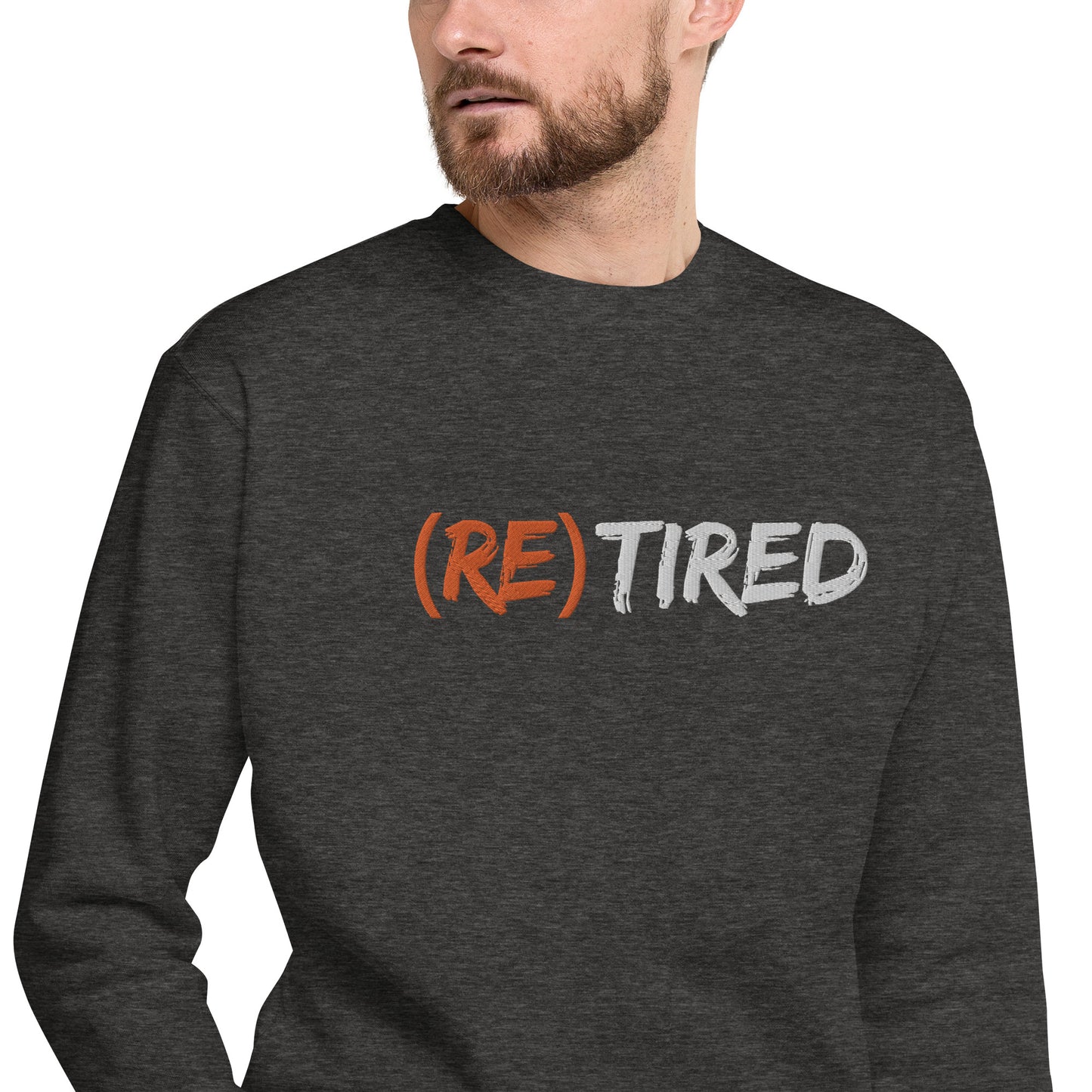 Felpa premium unisex (RE)TIRED con logo ricamato