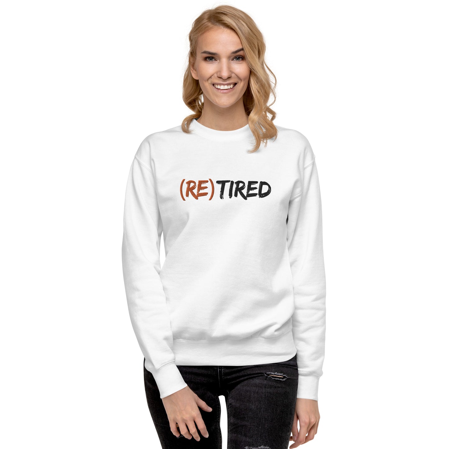 Felpa premium unisex (RE)TIRED con logo ricamato