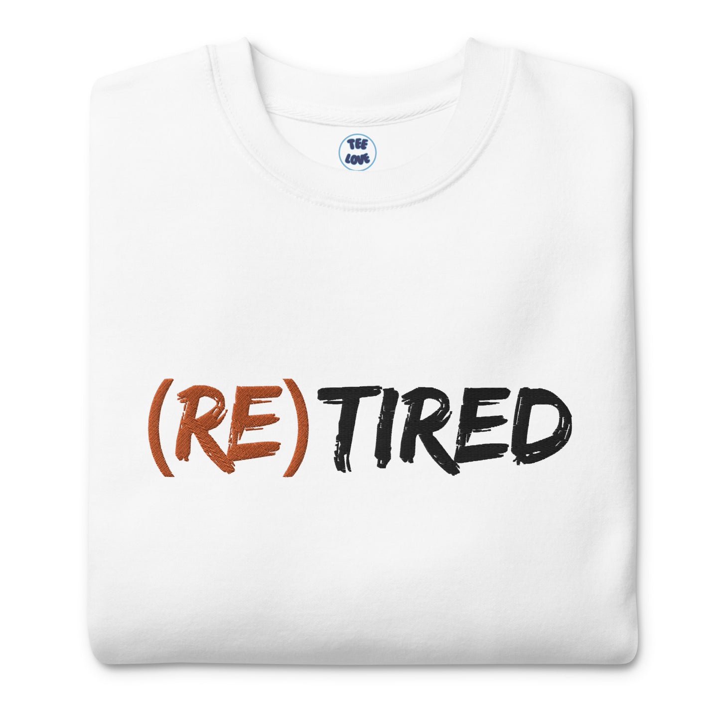 Felpa premium unisex (RE)TIRED con logo ricamato