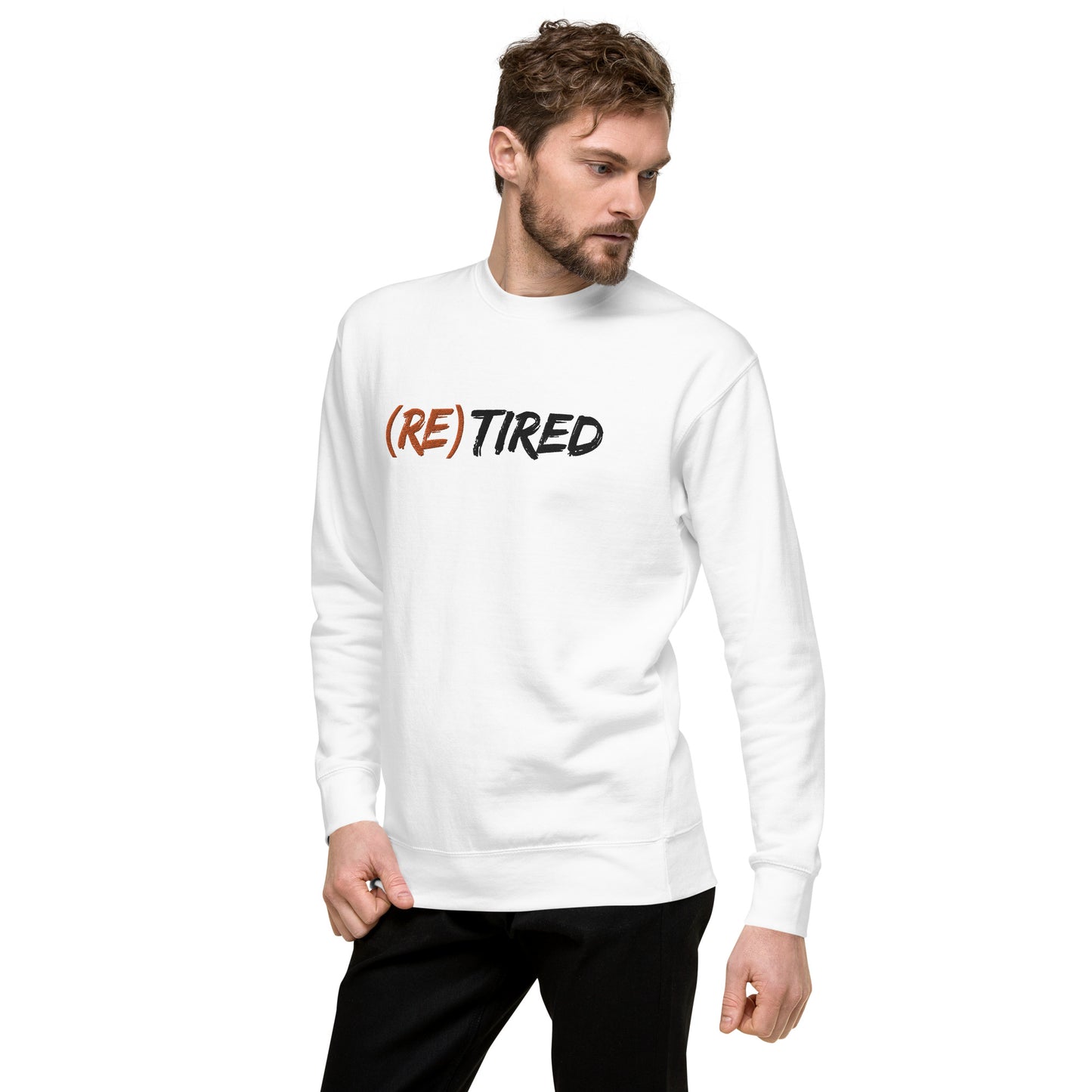 Felpa premium unisex (RE)TIRED con logo ricamato