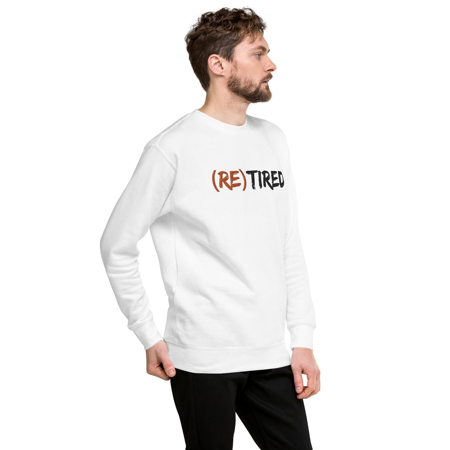 Felpa premium unisex (RE)TIRED con logo ricamato