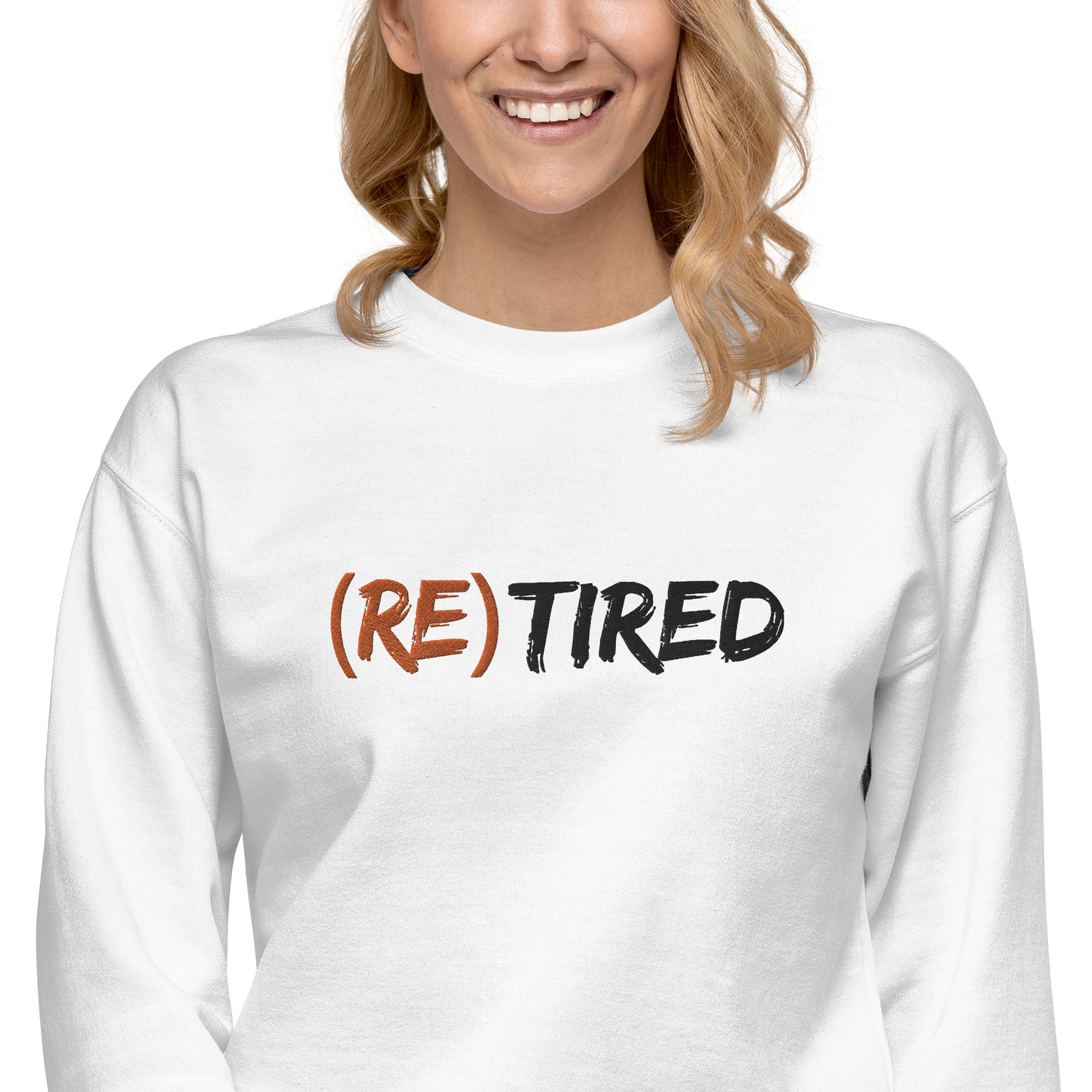 Felpa premium unisex (RE)TIRED con logo ricamato