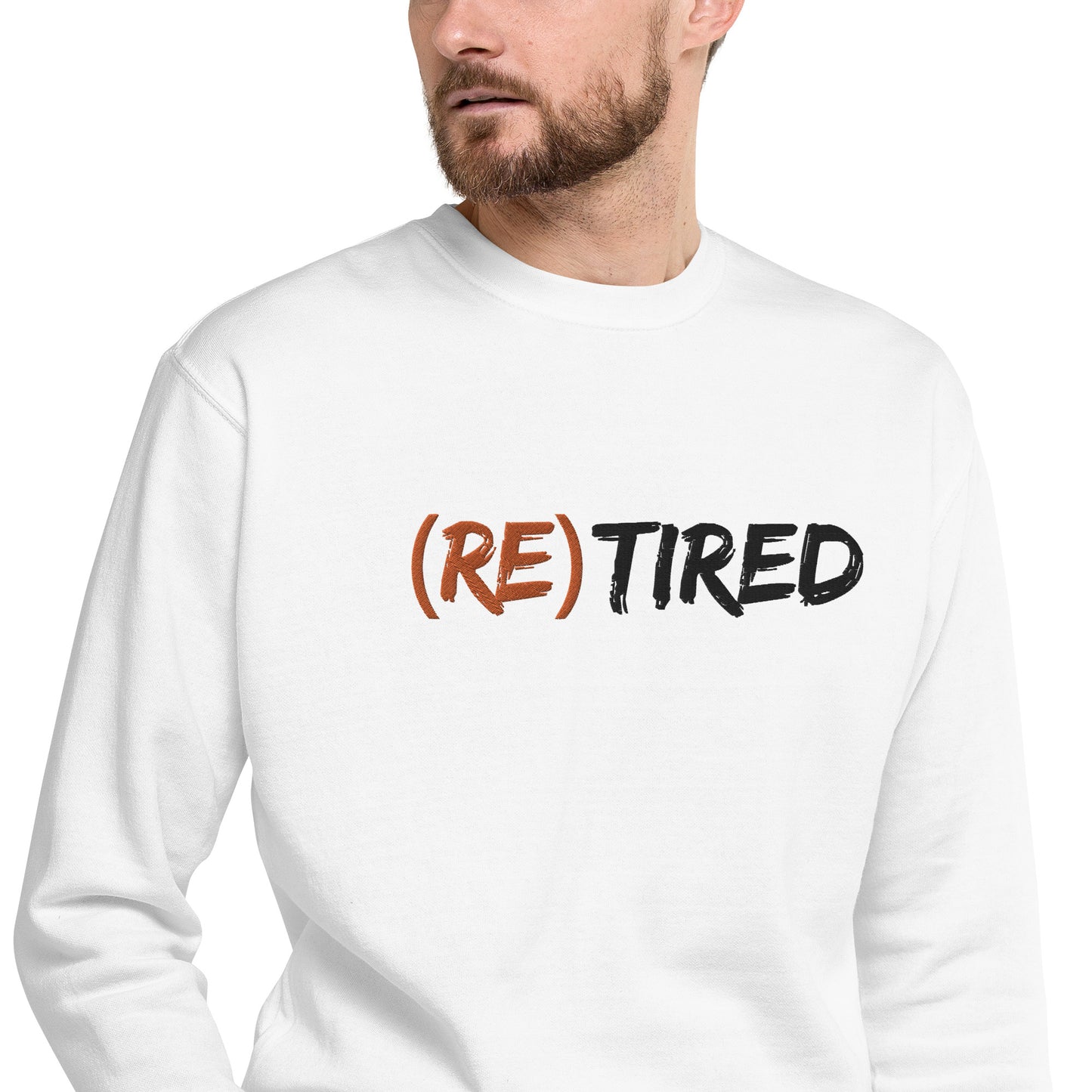 Felpa premium unisex (RE)TIRED con logo ricamato